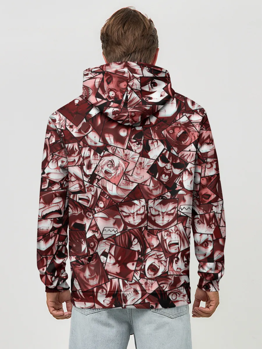 Худи мужской база хлопок / Ярость аниме