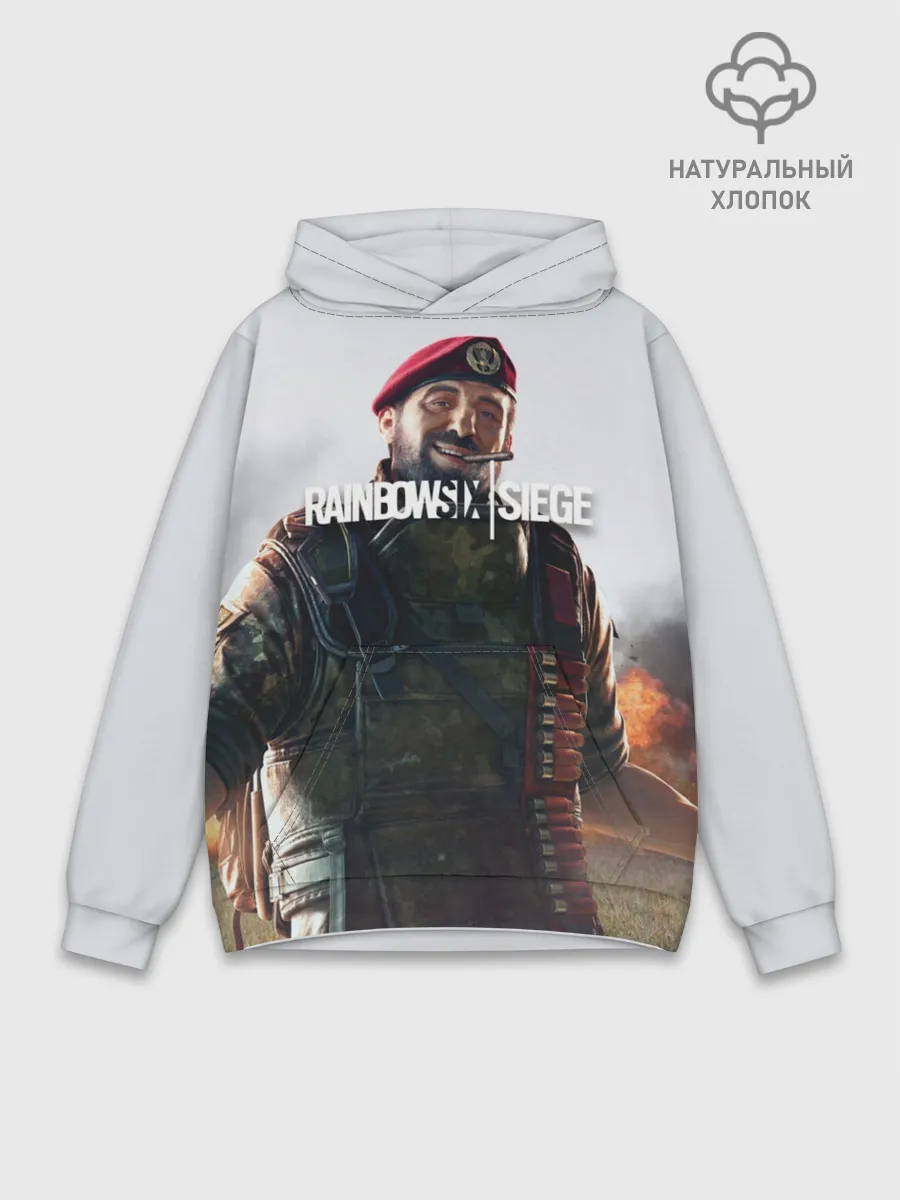 Худи мужской база хлопок / RAINBOW SIX SIEGE MAESTRO