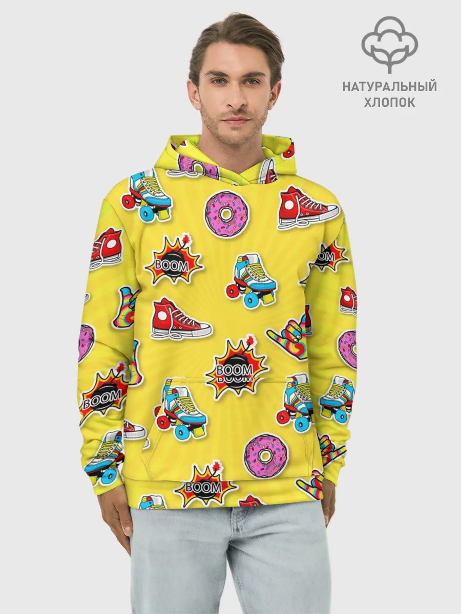 Худи мужской база хлопок / Pop Art