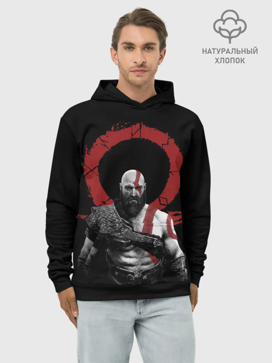 Худи мужской база хлопок / God of War 4