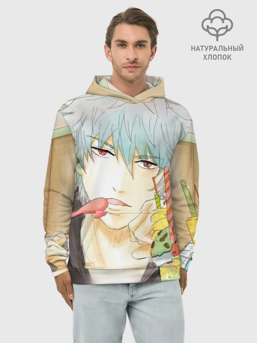 Худи мужской база хлопок / манга Серебряная душа