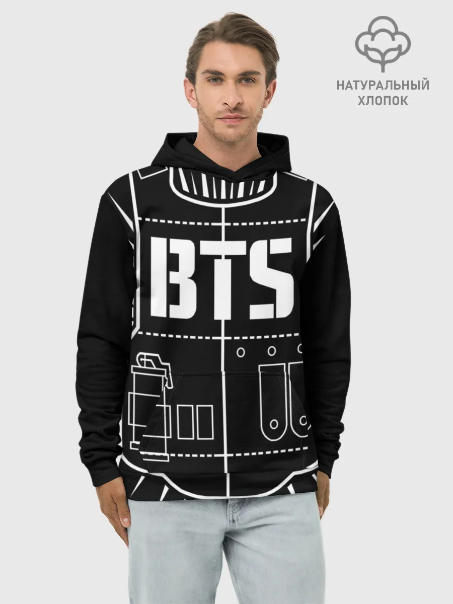 Худи мужской база хлопок / BTS ARMY