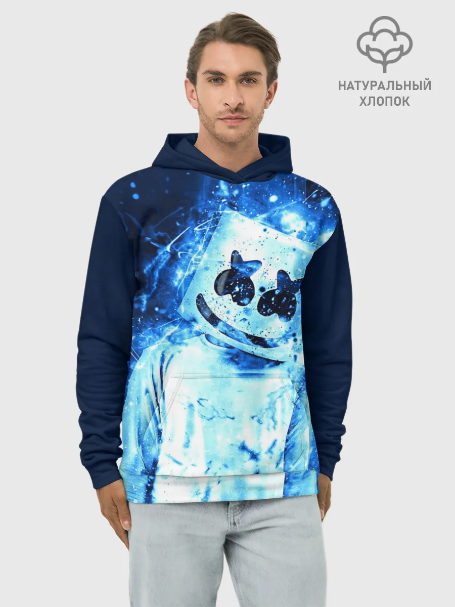 Худи мужской база хлопок / Marshmello