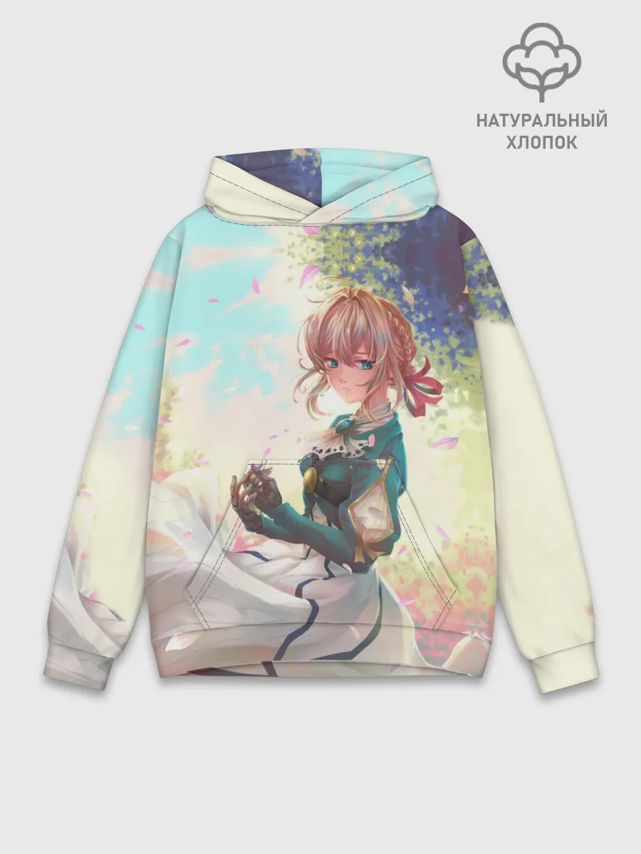 Худи мужской база хлопок / Violet Evergarden_8
