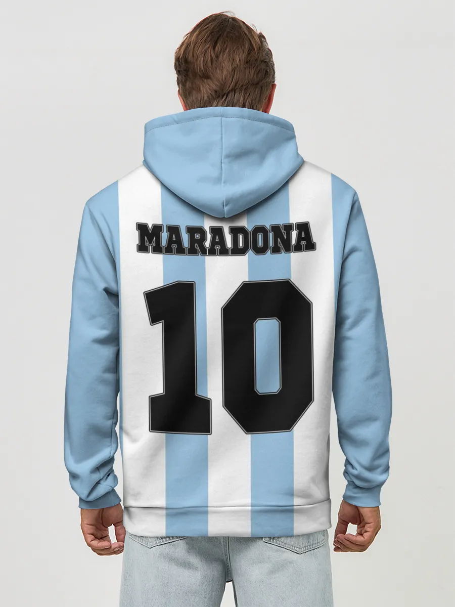 Худи мужской база хлопок / Марадона Аргентина ретро