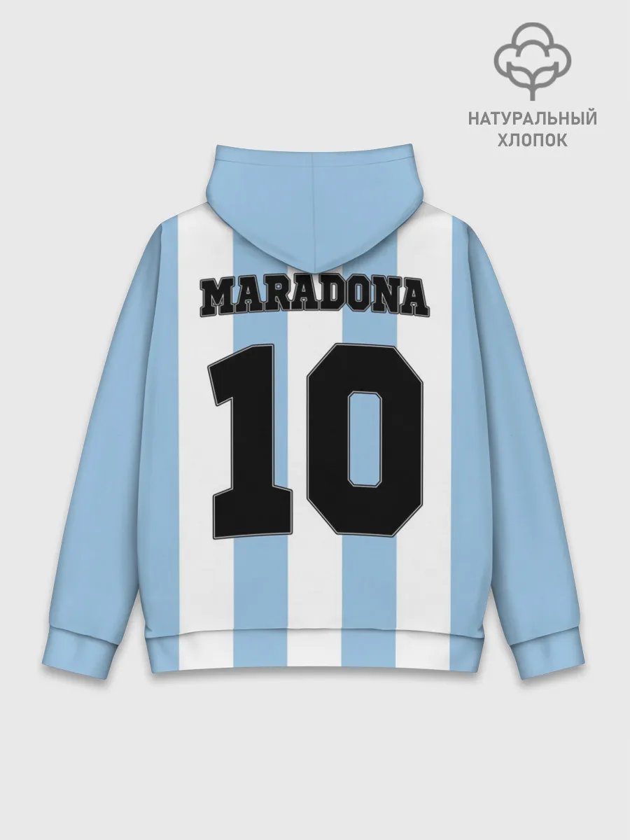 Худи мужской база хлопок / Марадона Аргентина ретро
