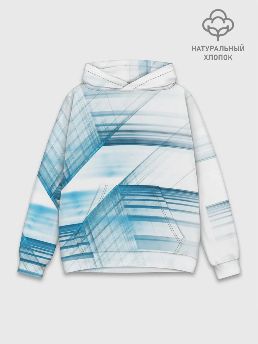 Худи мужской база хлопок / STRIPES