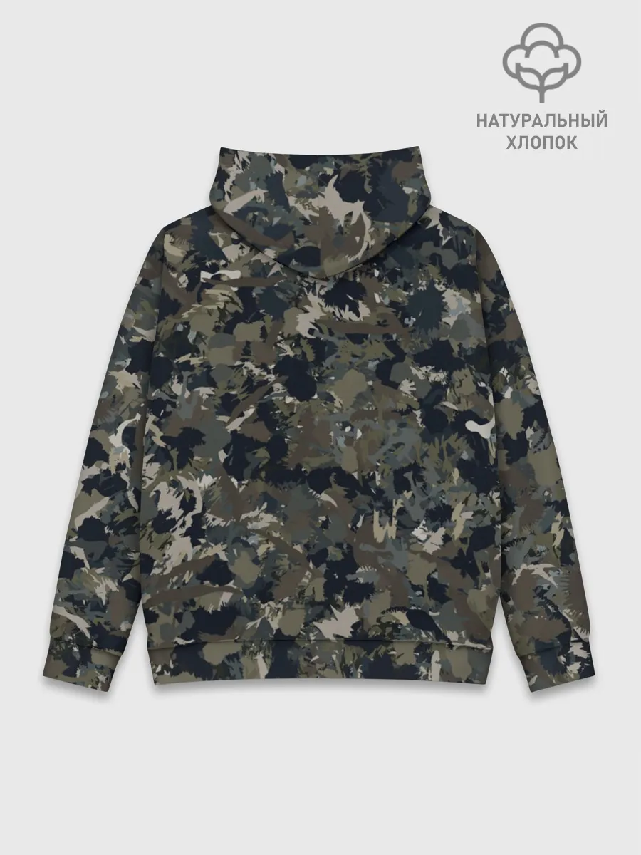 Худи мужской база хлопок / Камуфляж с кабаном