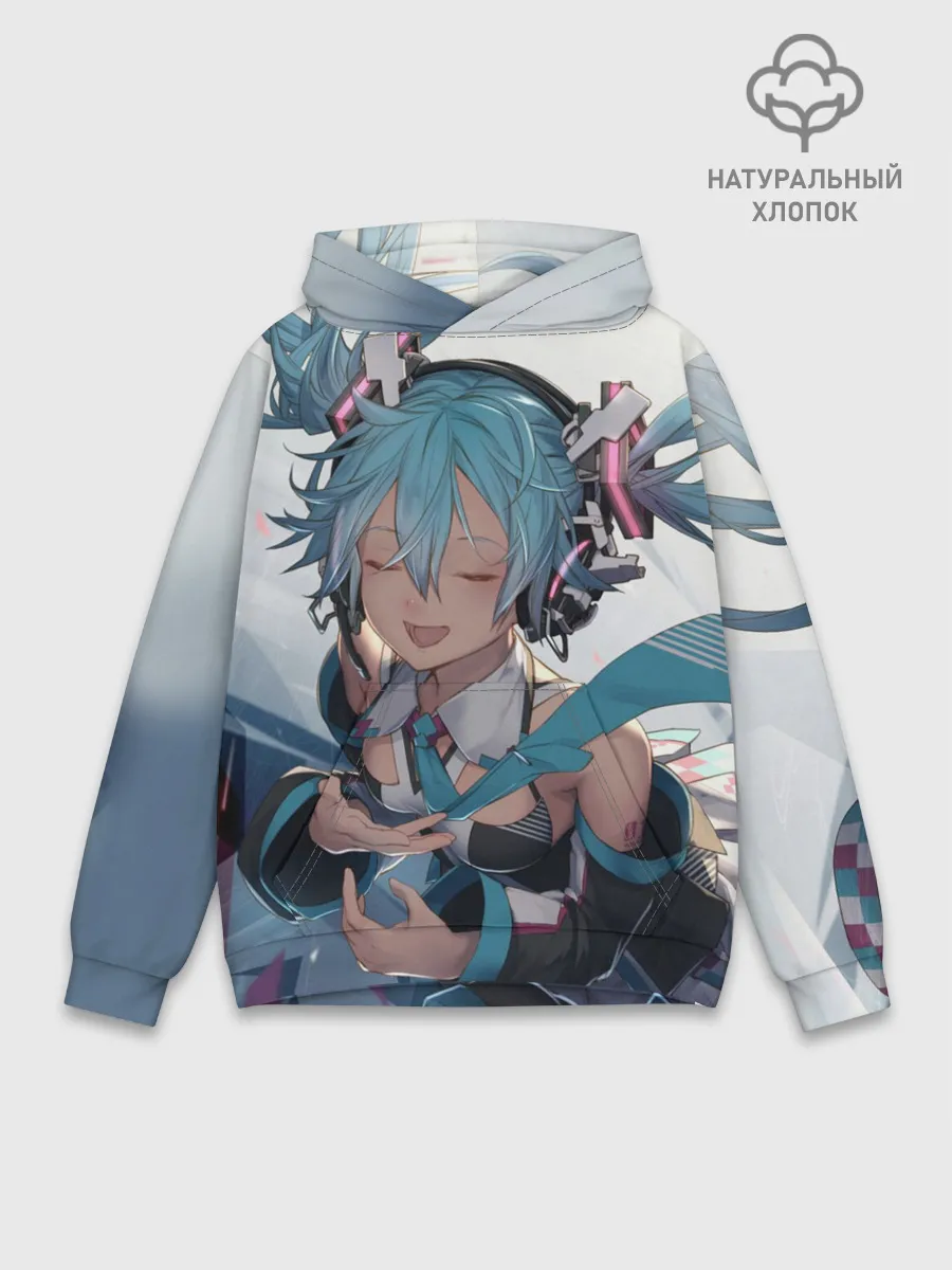Худи мужской база хлопок / Безумная Хатсуне