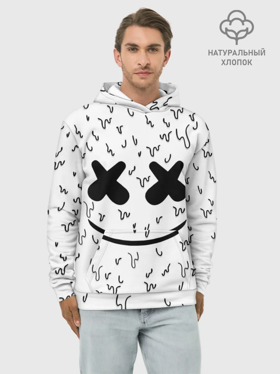 Худи мужской база хлопок / MARSHMELLO