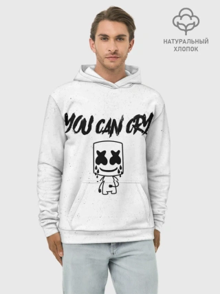 Худи мужской база хлопок / Marshmello. You can cry