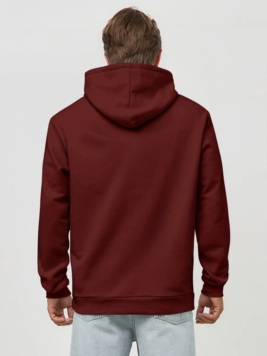 Худи мужской база хлопок / Красная мандала