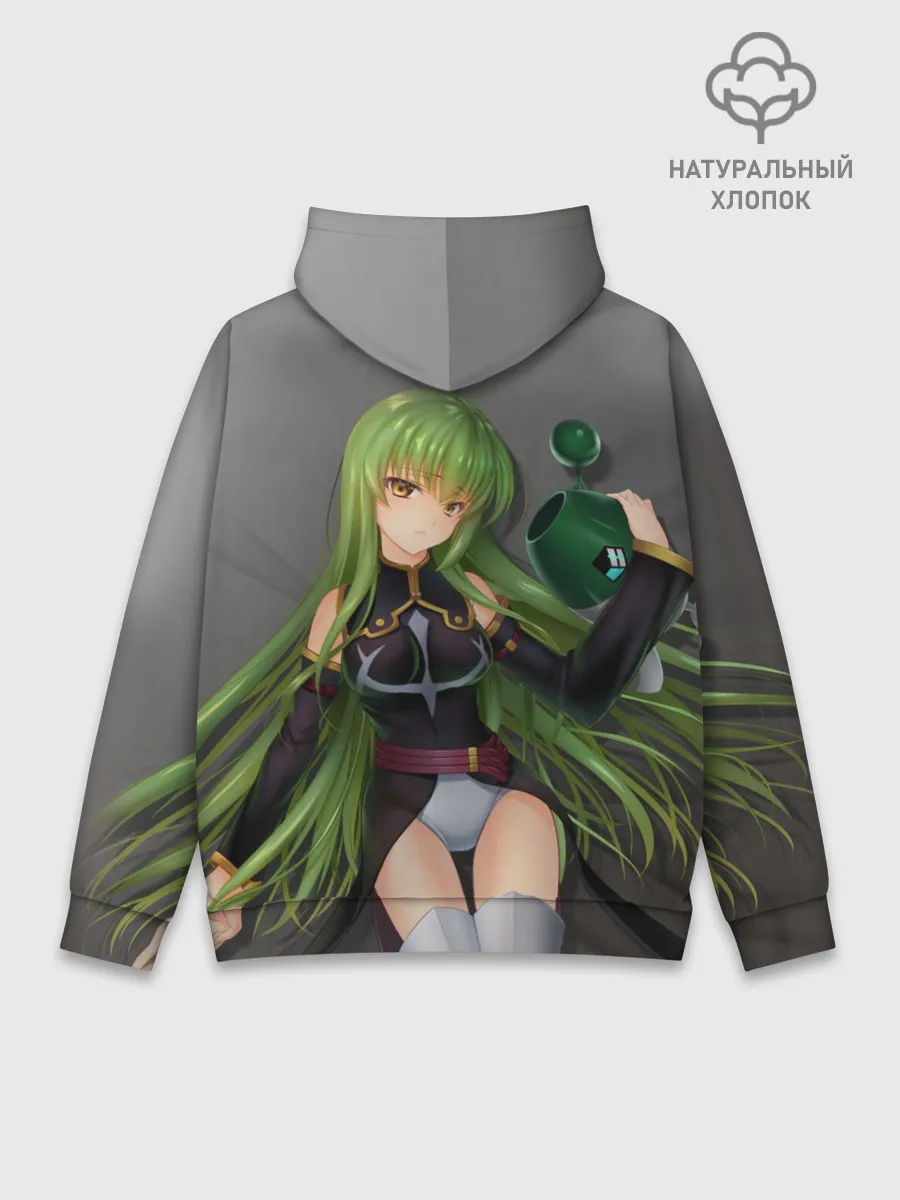 Худи мужской база хлопок / Code Geass art gray