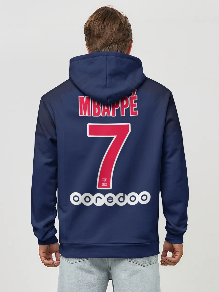 Худи мужской база хлопок / Mbappe home 18-19