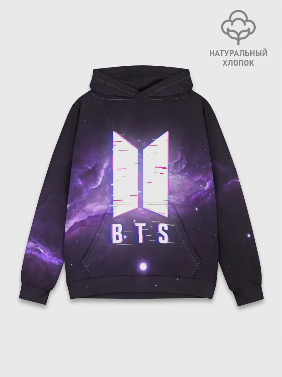 Худи мужской база хлопок / BTS SPACЕ 3D / БТС КОСМОС