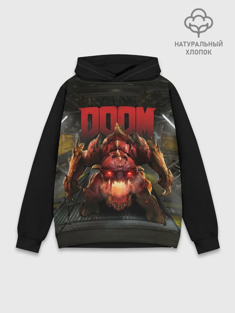 Худи мужской база хлопок / DOOM Pinky
