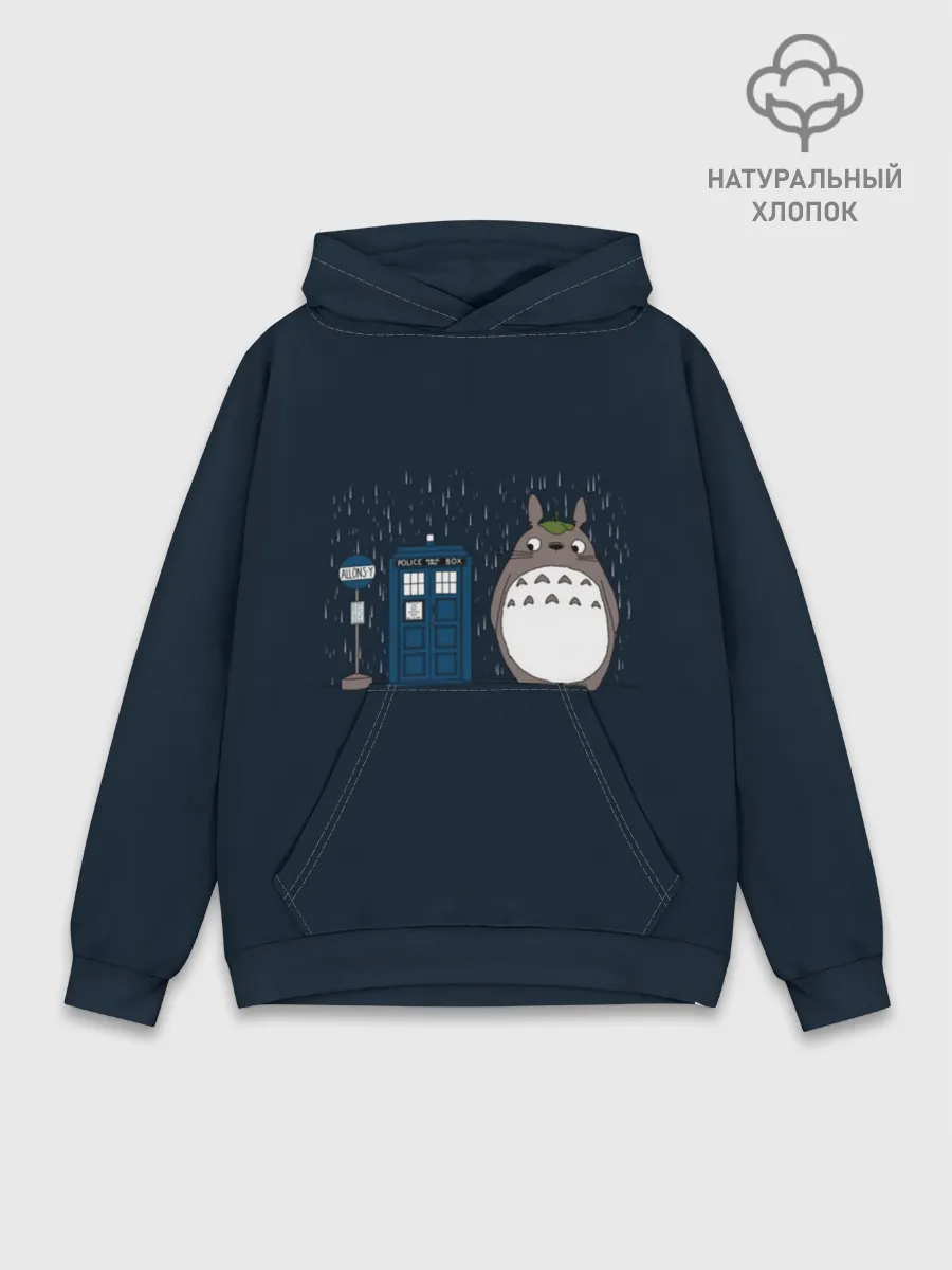 Худи мужской база хлопок / Тоторо и Тардис