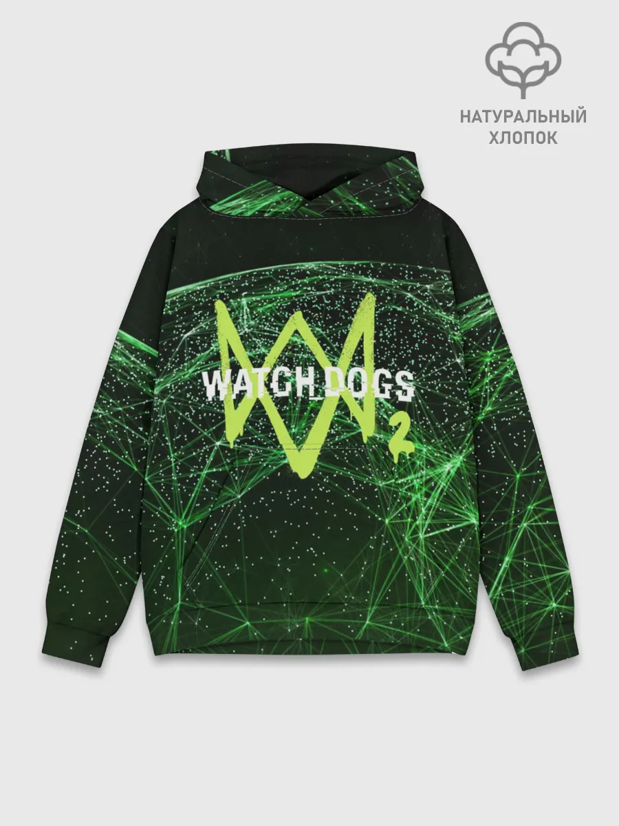 Худи мужской база хлопок / WATCH DOGS 2