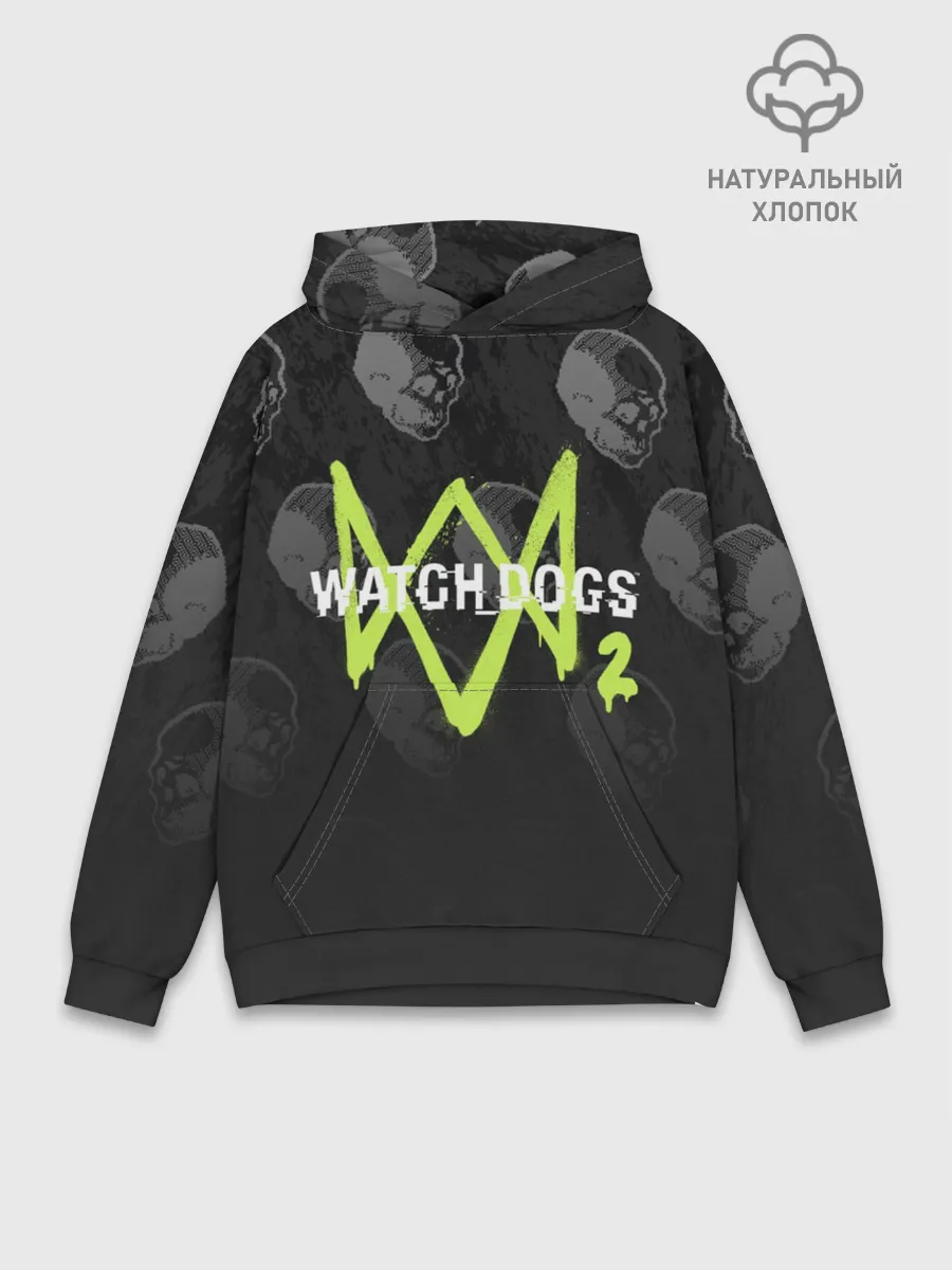 Худи мужской база хлопок / WATCH DOGS 2