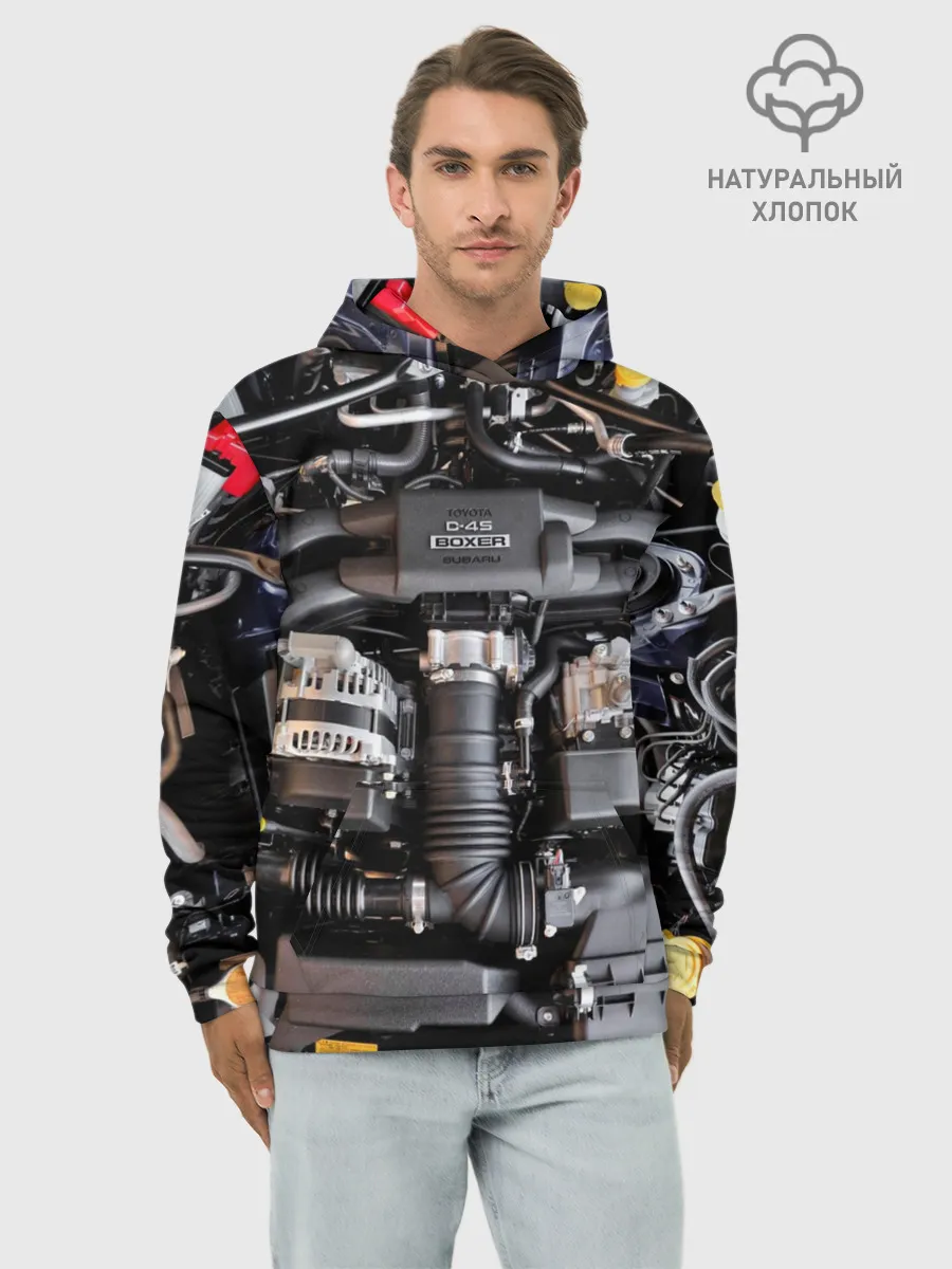 Худи мужской база хлопок / Engine