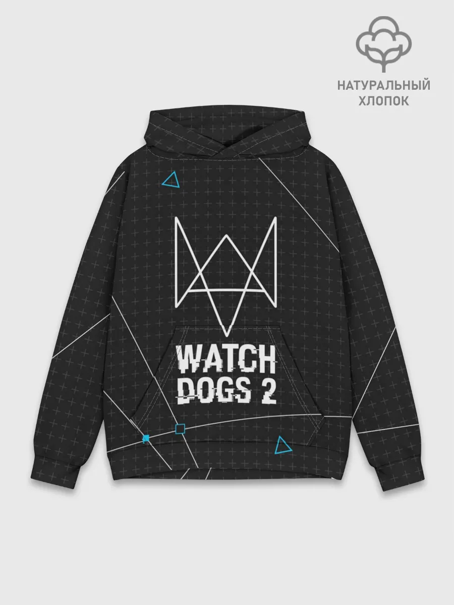 Худи мужской база хлопок / WATCH DOGS 2