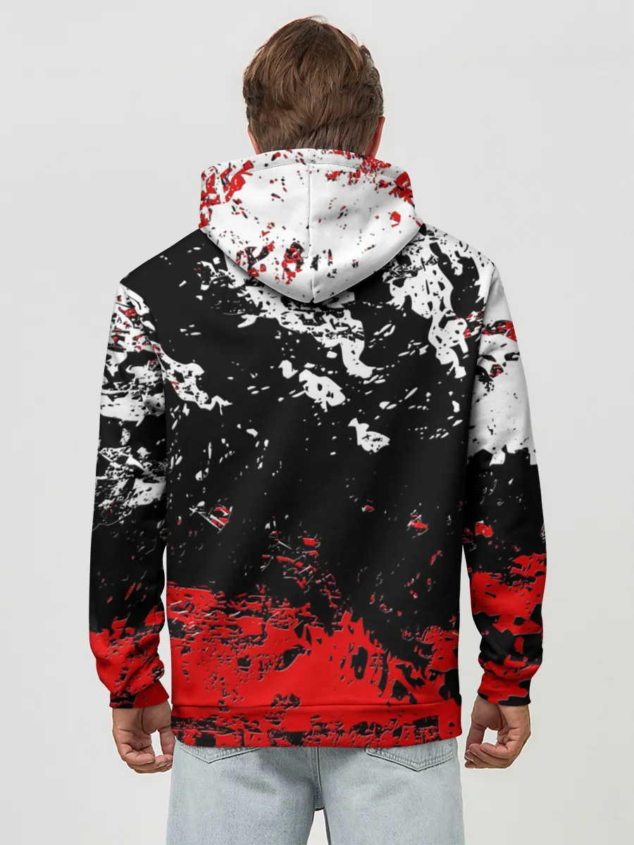 Худи мужской база хлопок / БРЫЗГИ КРАСОК