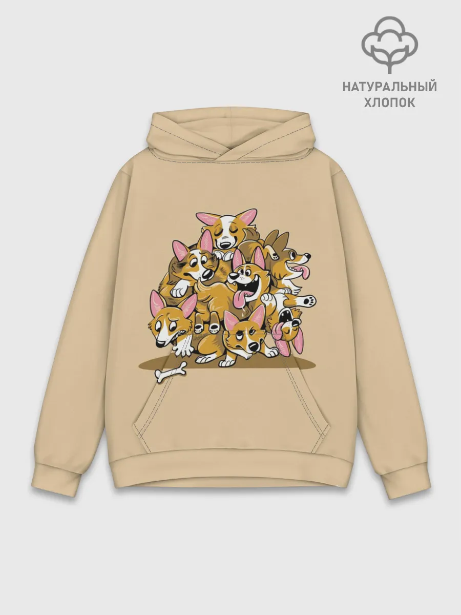 Худи мужской база хлопок / Корги