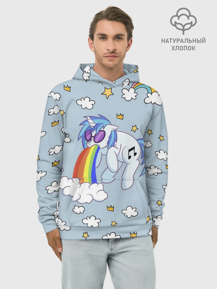 Худи мужской база хлопок / Винил Скрэтч