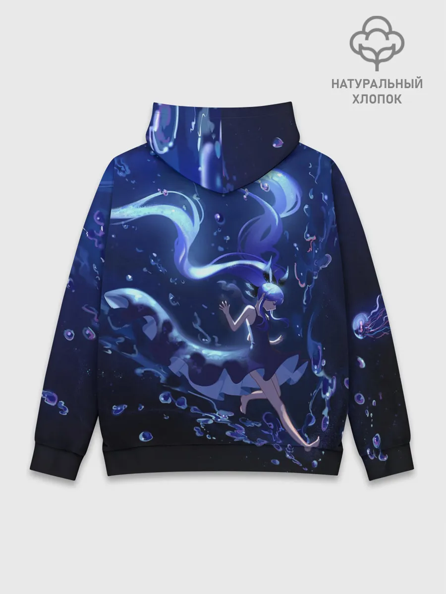Худи мужской база хлопок / Вокалоид Мику Аква