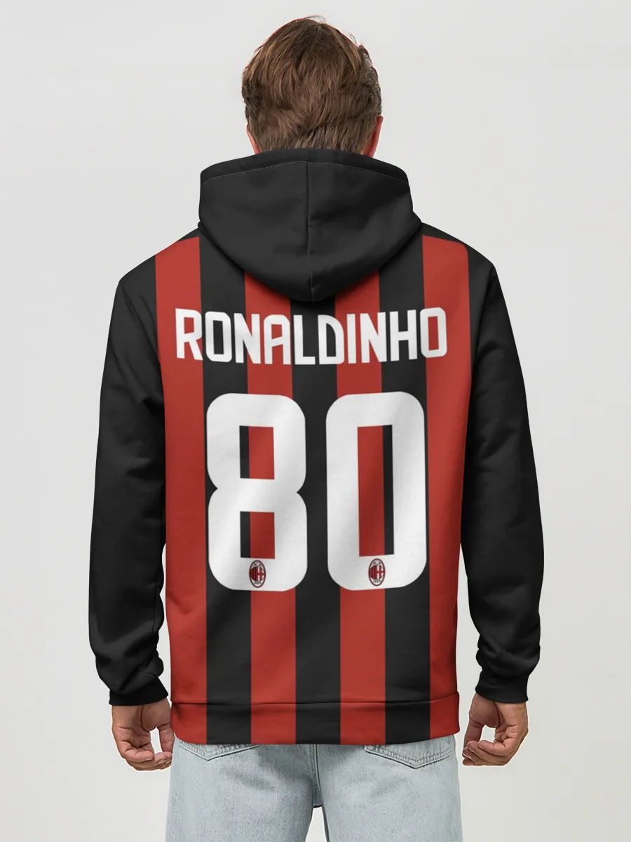 Худи мужской база хлопок / Роналдиньо Милан Ретро