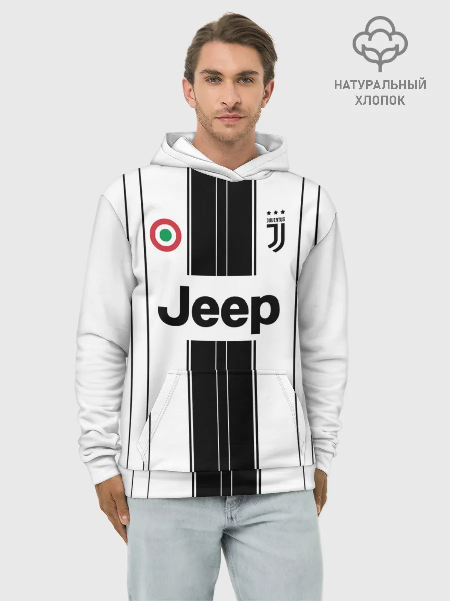Худи мужской база хлопок / JUVENTUS.
