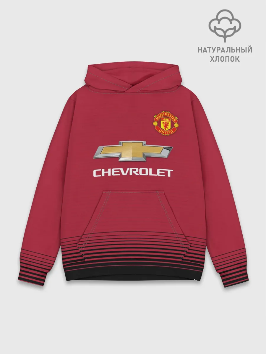 Худи мужской база хлопок / Манчестер Юнайтед 18-19