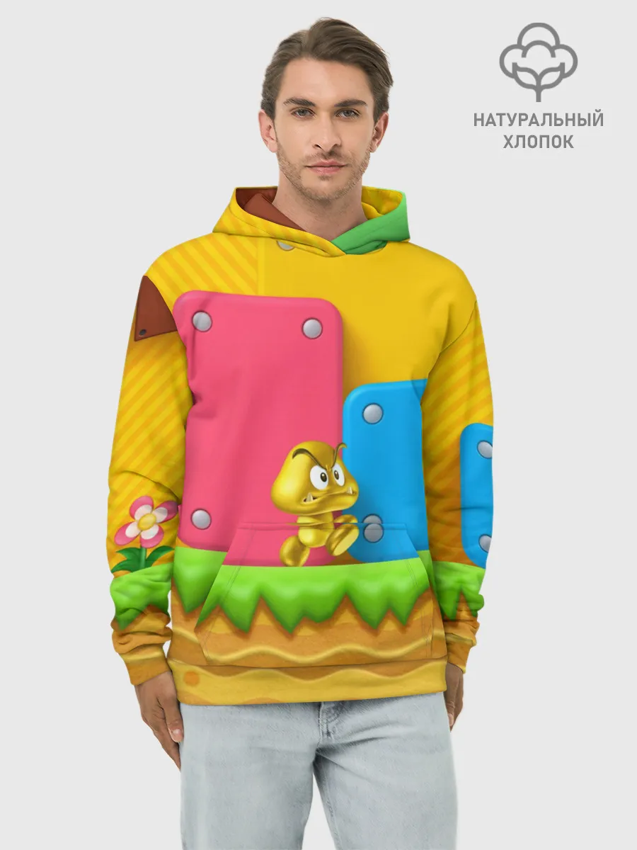 Худи мужской база хлопок / Супер Марио