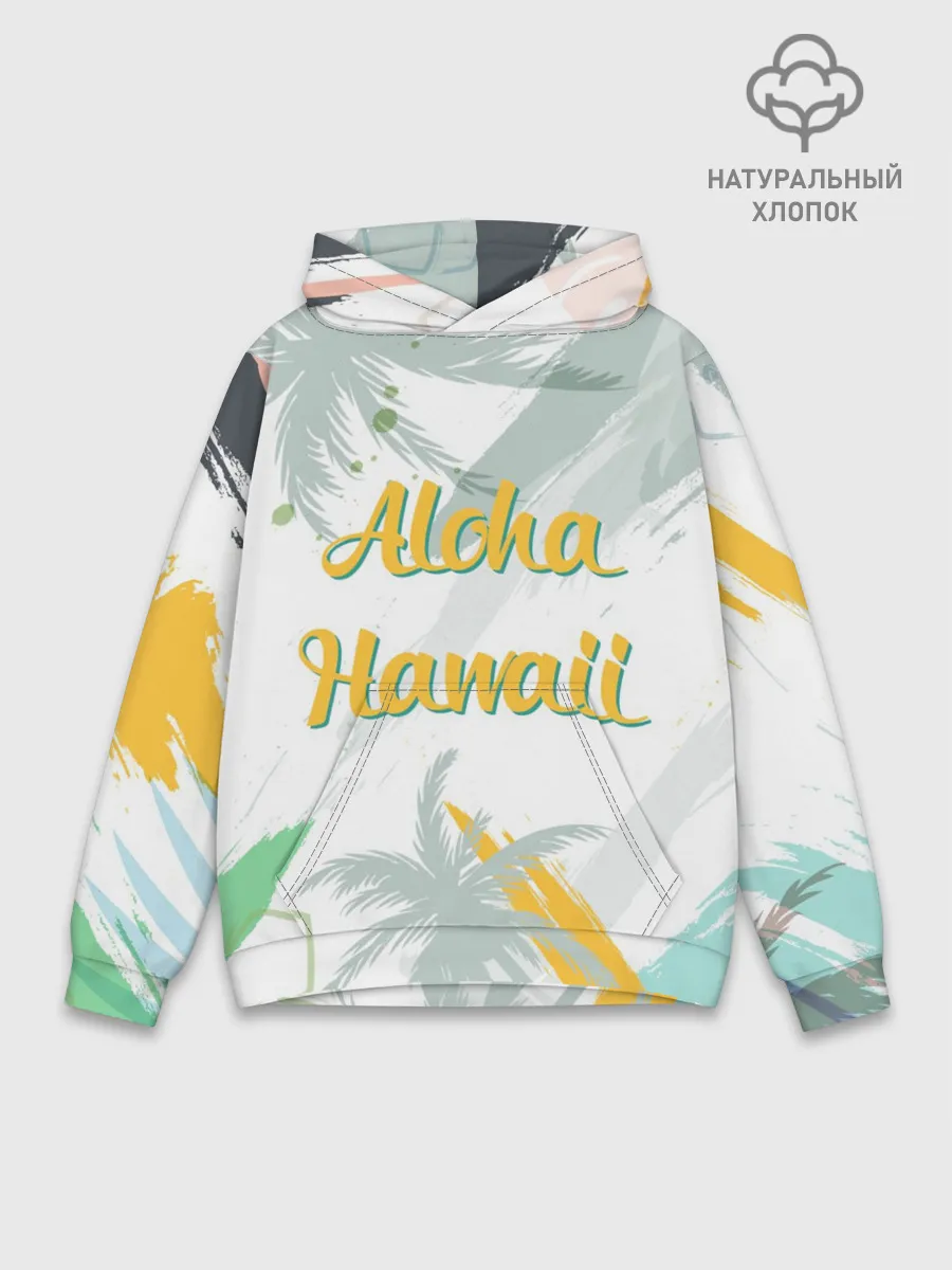 Худи мужской база хлопок / Aloha Hawaii