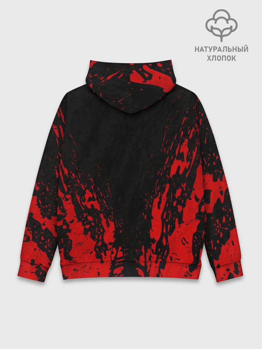 Худи мужской база хлопок / BERSERK sword red