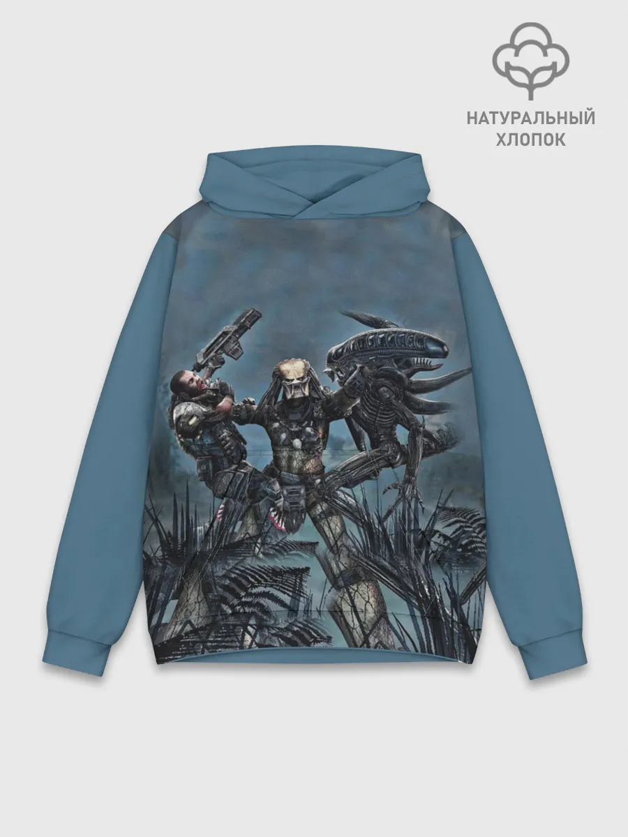 Худи мужской база хлопок / Фильм Хищник