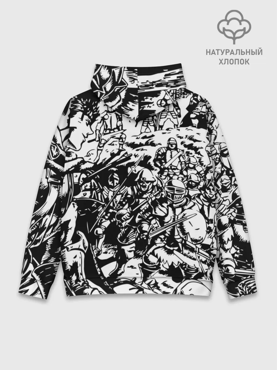 Худи мужской база хлопок / BERSERK background logo