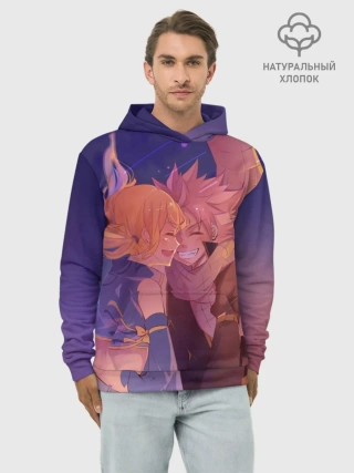 Худи мужской база хлопок / Люси Хартфилия и Нацу Драгнил