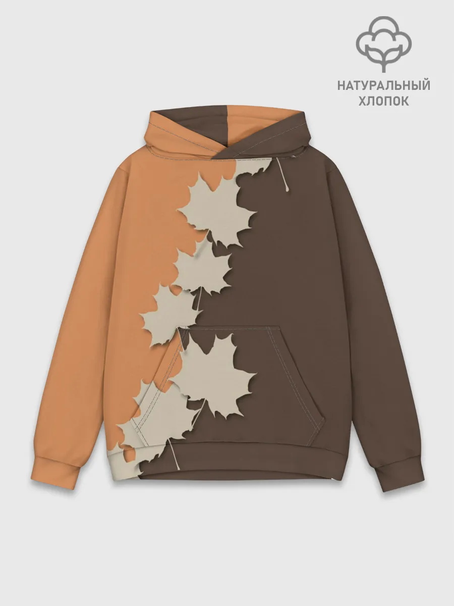 Худи мужской база хлопок / ОСЕННИЕ ЛИСТЬЯ