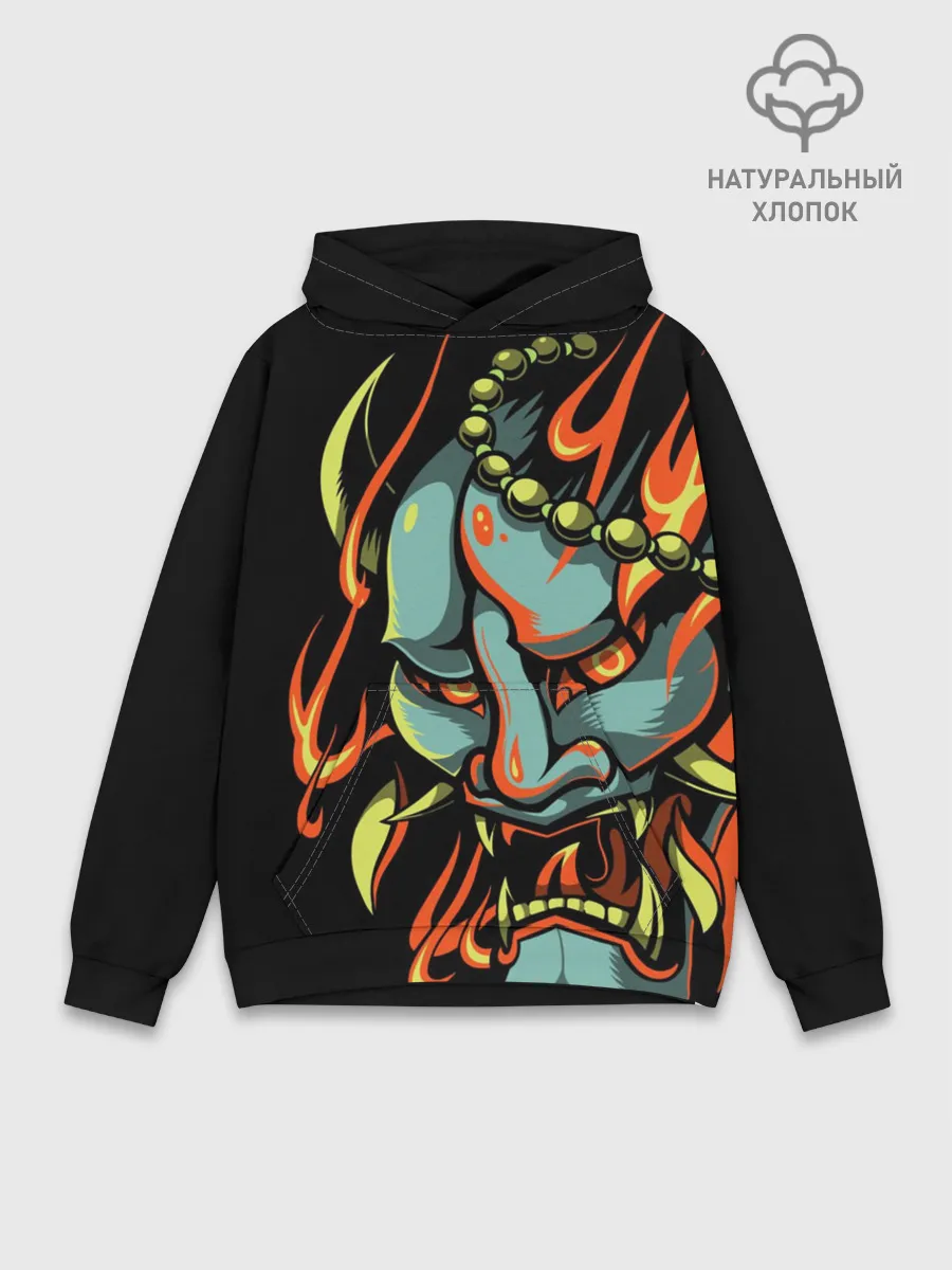 Худи мужской база хлопок / Демон Они
