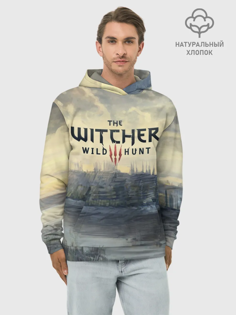 Худи мужской база хлопок / The Witcher 3: Wild Hunt