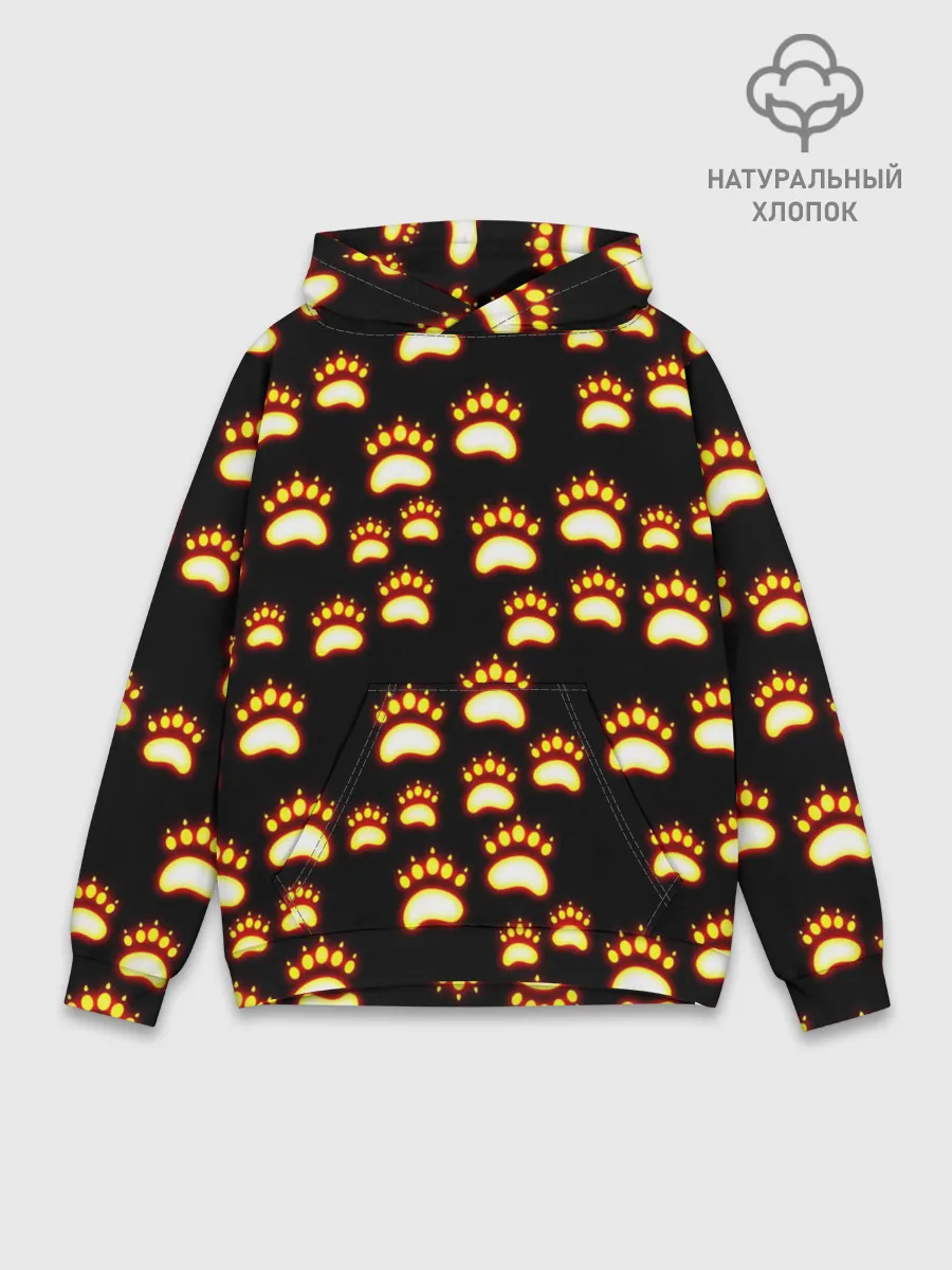 Худи мужской база хлопок / Сила удара медведя