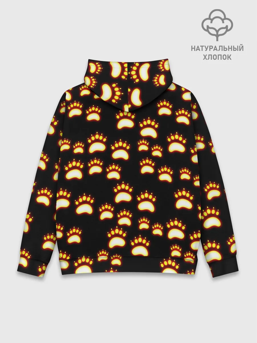 Худи мужской база хлопок / Сила удара медведя