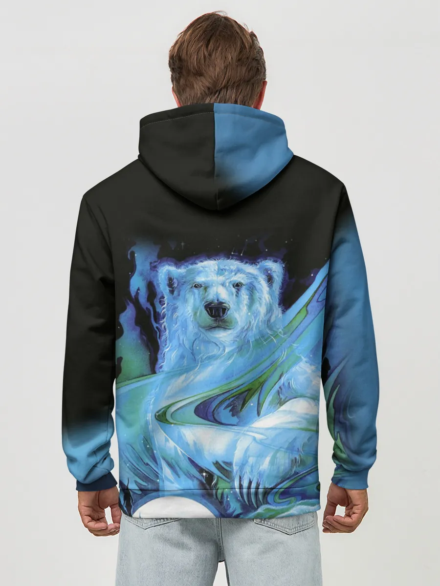 Худи мужской база хлопок / Мишка на Севере