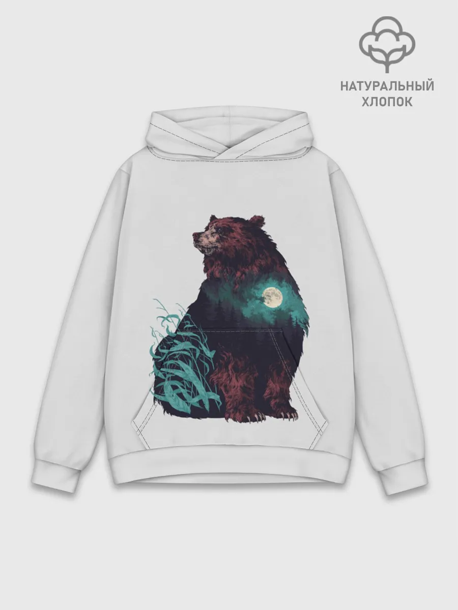Худи мужской база хлопок / Дух природы