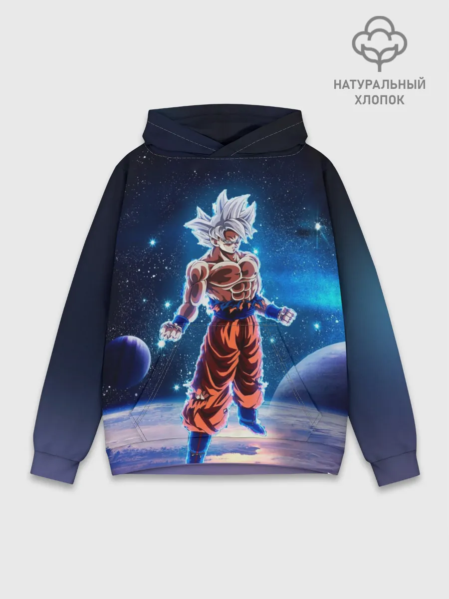 Худи мужской база хлопок / Goku on a planet