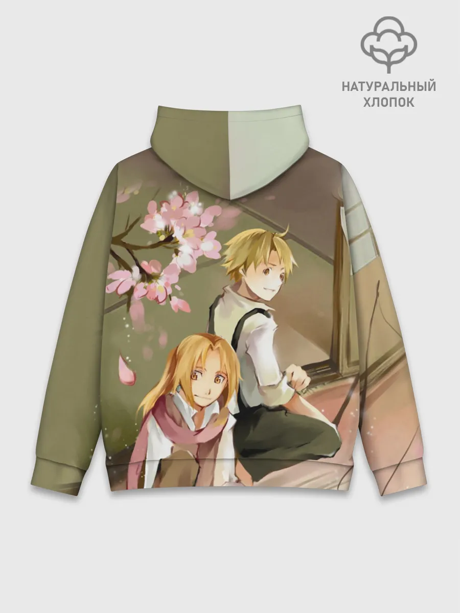 Худи мужской база хлопок / Стальной алхимик