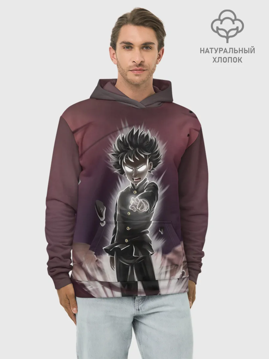 Худи мужской база хлопок / Mob Psycho 100