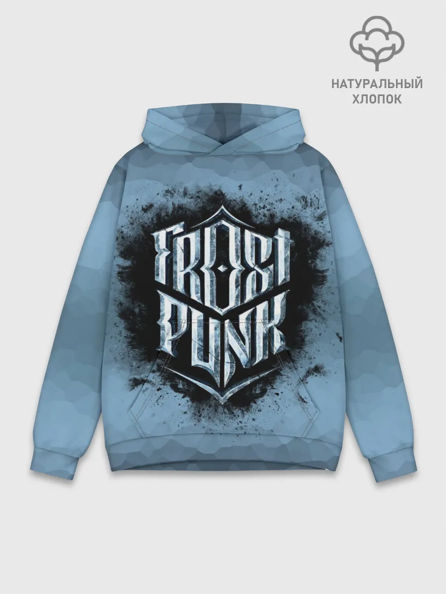 Худи мужской база хлопок / Frostpunk Logo