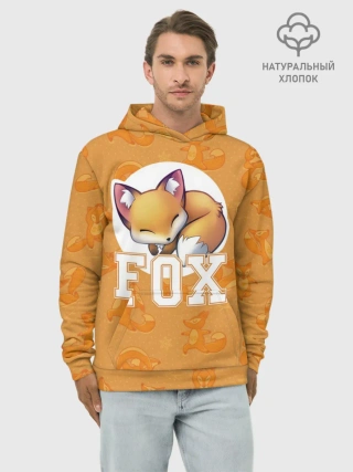 Худи мужской база хлопок / Fox